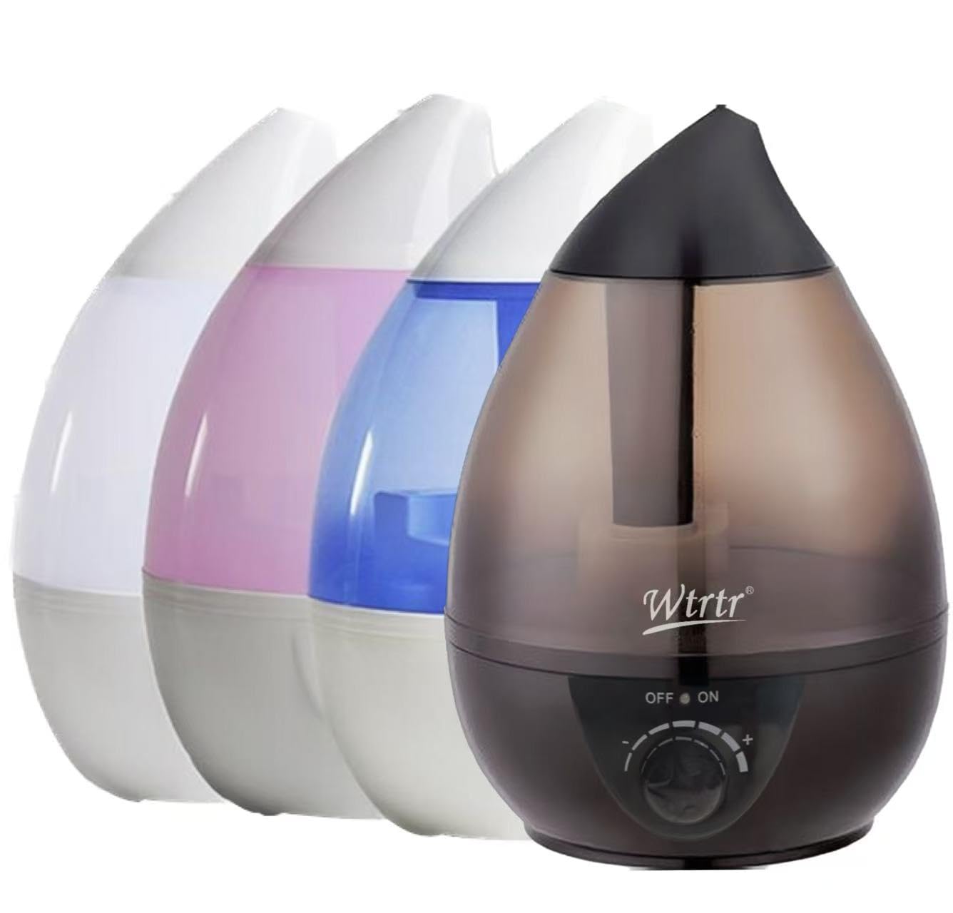 Wtrtr Cool Mist Humidifier for Bedroom, 3L Ultrasonic Air Humidifier for Babies, Premium Humidifying Unit, Whisper-Quiet Operation & Automatic Shut-Off (Pink 3L)