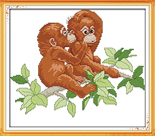 Pintura de diamante 5D kit completo de mono para cuadros de salón y manualidades de adultos