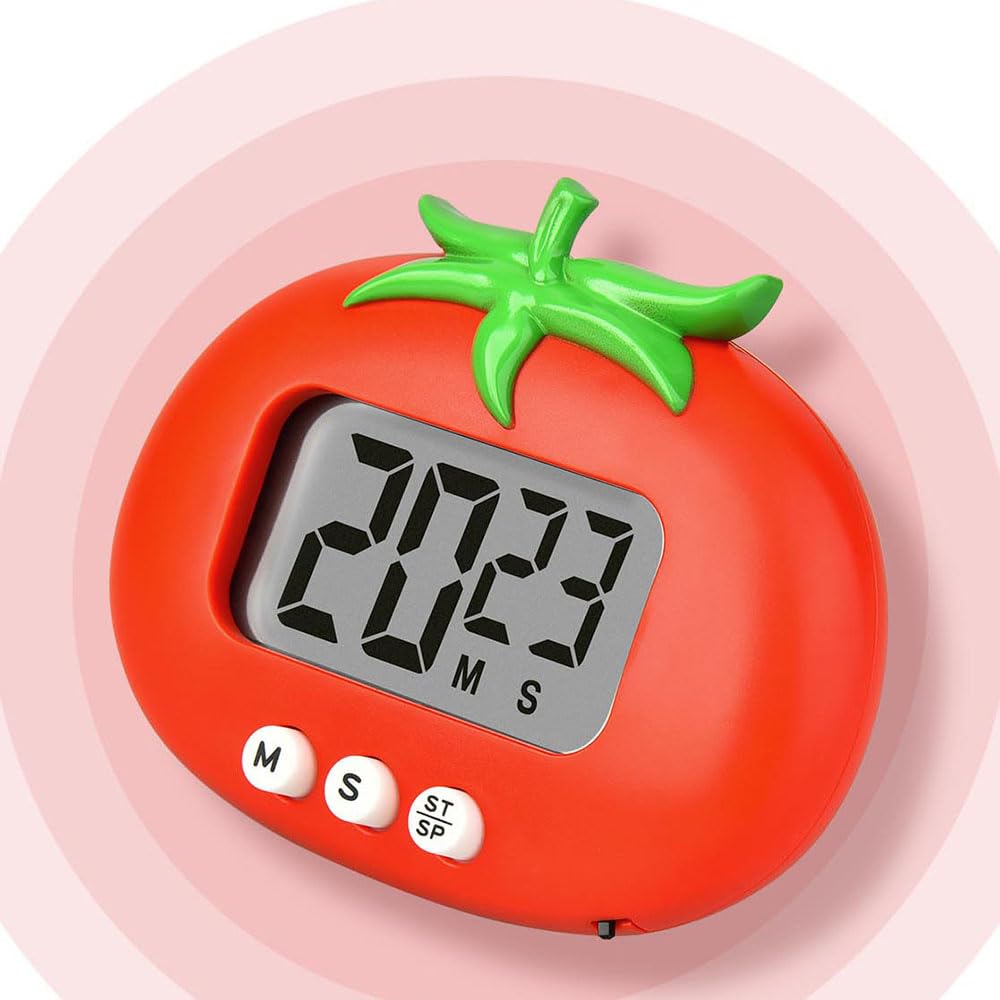 Timer elettronico a forma di pomodoro, timer da cucina da 99 minuti, timer da cucina, timer da cucina, contatori di allarme, gadget per la casa, gestione del tempo (blu), GRB1023