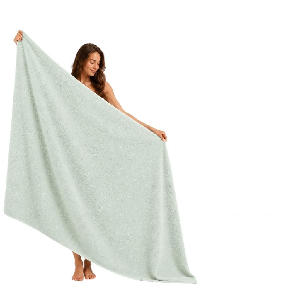 MyStilo XXL Badetuch 100 x 200 cm aus 100% Baumwolle, 625 g/m², extra groß, weich und saugstark, Mintgrün