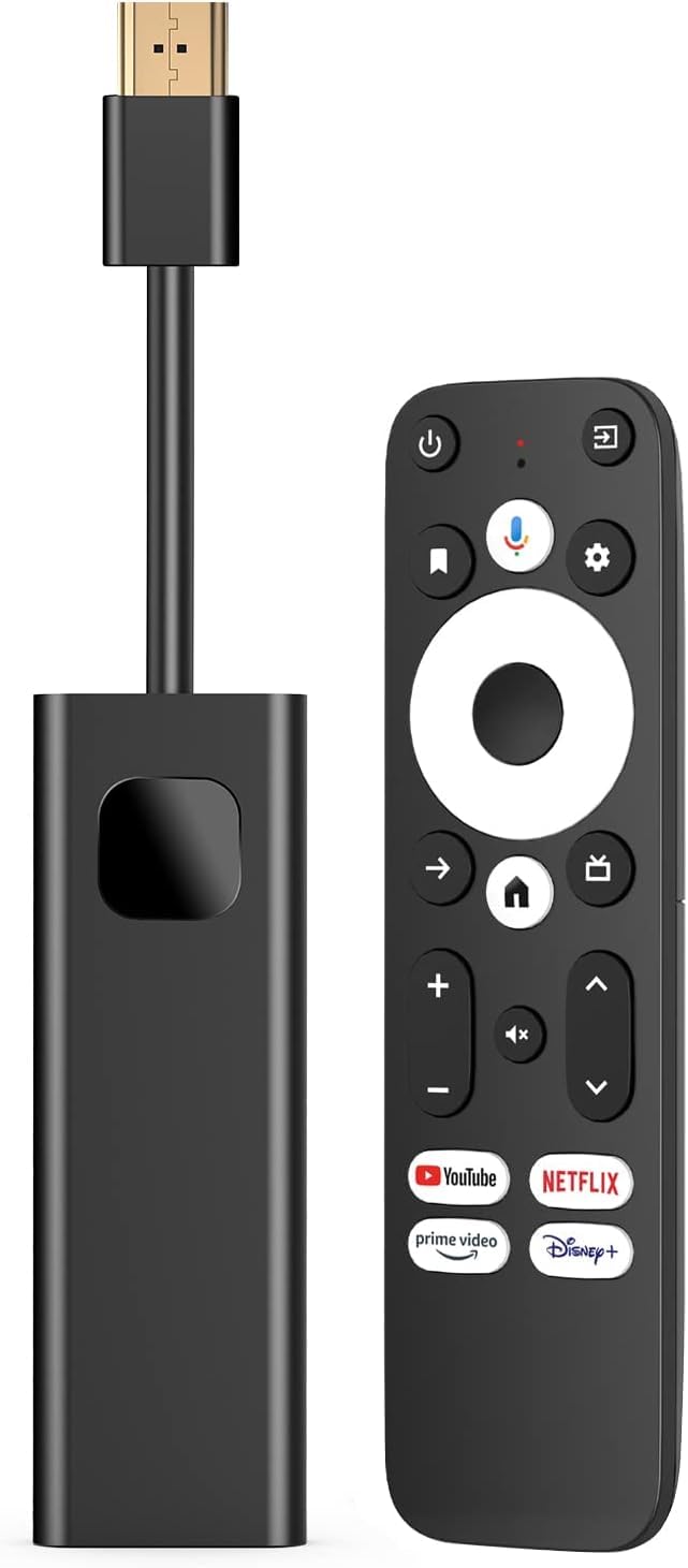 GigaBlue Android11 Giga TV OTT IP Stick 4K PRO HDR60Hz / HDMI2.1 / WiFi6 UHD 4K con Google App Store (adatto per App Netflix, App Disney+, App YouTube e molte altre)