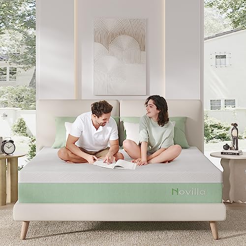 Image of Novilla 12 Inch Full Mattress, Gel Memory Foam Mattress Full Size in a Box for Pressure Relieving & Back Support & Cool Night Comfort, CertiPUR-US Certified