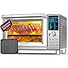 Nuwave bravo xl air fryer convection toaster oven countertop 112 in 1 smart grill combo with original flavors marks adjustable heating zones for pizza roast bake 50 500f stainless steel 30qt  urban country home decor