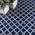 SomerTile FKOLTR50 Hudson Tangier Noir 12.38" x 12.5" Porcelain Mosaic Tile, Blue, 10