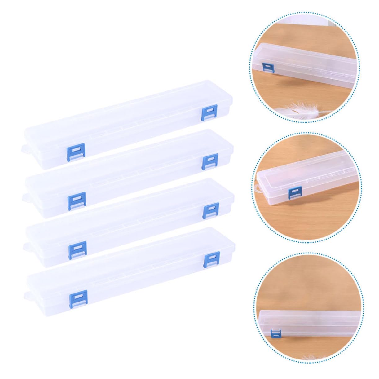 jojofuny 5 Set Astuccio Per Pennelli Trasparente Pittura Custodia Per Pennelli Contenitore Di Stoccaggio Chiaro Organizer Per Pennelli Potere Piccolo Plastica 4 Pezzi*5