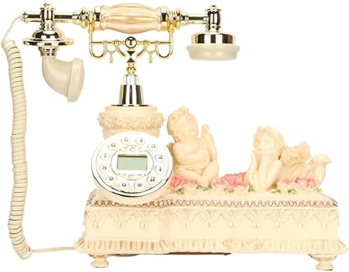 LHLLHL - Teléfono retro europeo, estilo vintage, con pantalla LCD digital, para el hogar, hotel, oficina