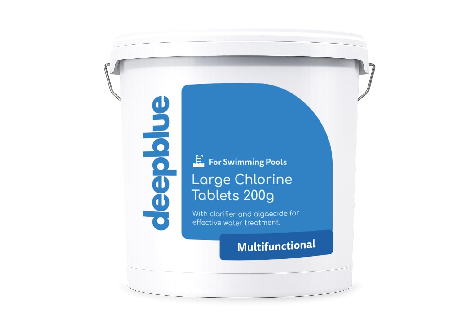Deep Blue - 25 kg Multifunctional 200g Chlorine Tablets With Long Lasting Stabilised Clarifier Algae Inhibitor