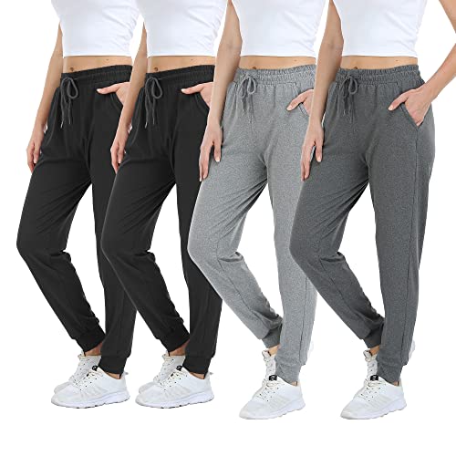 Women's joggers pants with pockets – 4 pack