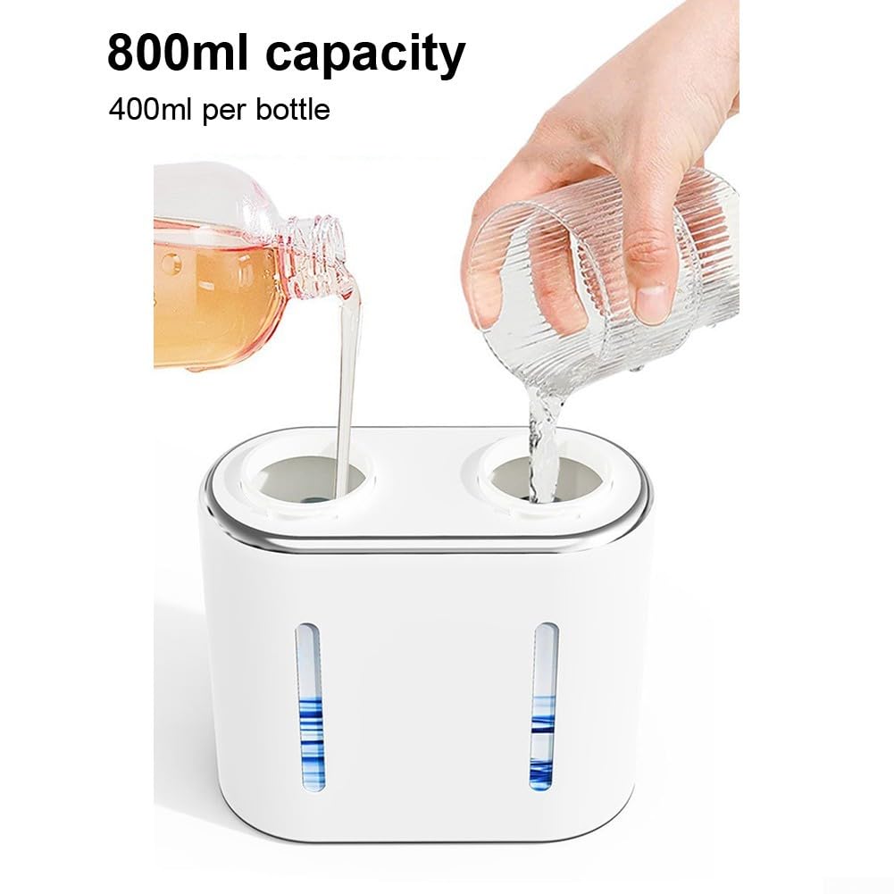 Automatischer Induktions-Seifenspender, 800 ml, Doppelkopf, elektrischer Schaumspender mit intelligentem Sensor und Wandmontage oder Tischmontage, für Badezimmer, Küche (B)