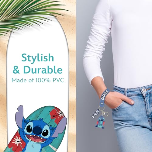 Image of Disney Stitch Keychain, Scrump Charm Wristlet with Key Ring