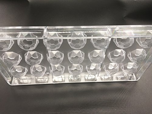 Candy Making Mold, Diamond Clear Polycarbonate Chocolate Mold Jelly Candy Making Mold 21-Piece Tray (Football candy mold)