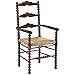 Jonathan Charles Bobbin Turned Walnut Ladder Back Dining Chair 492991