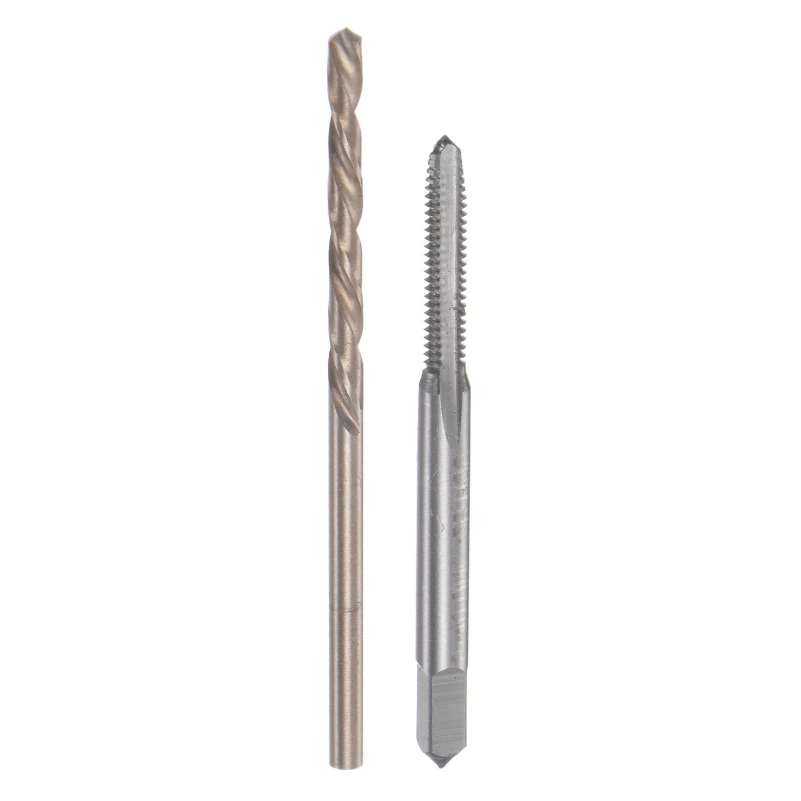 MACHSWON Tap & Bit Sets,5#-40 UNC 2B Straight Flute Machine Thread Milling Tap,2.5mm M35 Cobalt High Speed Steel (HSS-CO) Twist Drill Bit