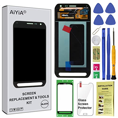 Display Touch Screen (AMOLED) Digitier Assembly for Samsung Galaxy S6 Active All Models G890 with Screen Front Frame Adhesive (for Repair Replacement) (Black) Display Touch Screen (AMOLED) Digitier Assembly for Samsung Galaxy S6 Active All Models G890 with Screen Front Frame Adhesive (for Repair Replacement) (Black)