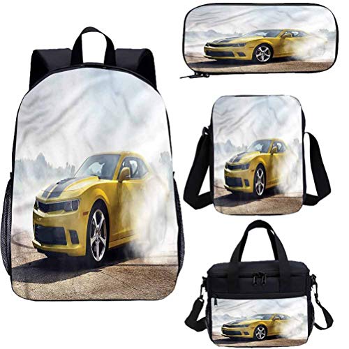 Juego de mochila escolar y bolsa de almuerzo de 15 pulgadas  juegos de 4 en para deportes