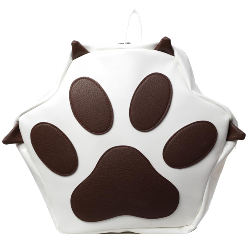 Sac à dos d'école Sanfly en cuir PU esthétique avec design de griffes de chat