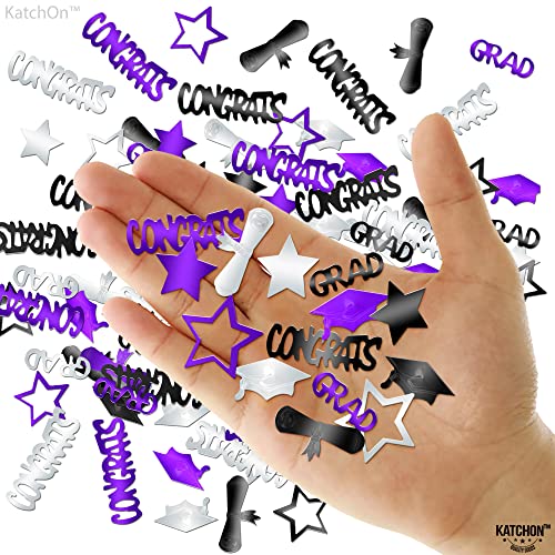 Image of Graduation Decorations 2026 | Purple Congrats Grad Confetti 2026 - Pack of 1000 | Graduation Confetti 2026, 2026 Graduation Table Decorations, 2026 Confetti Graduation, KatchOn