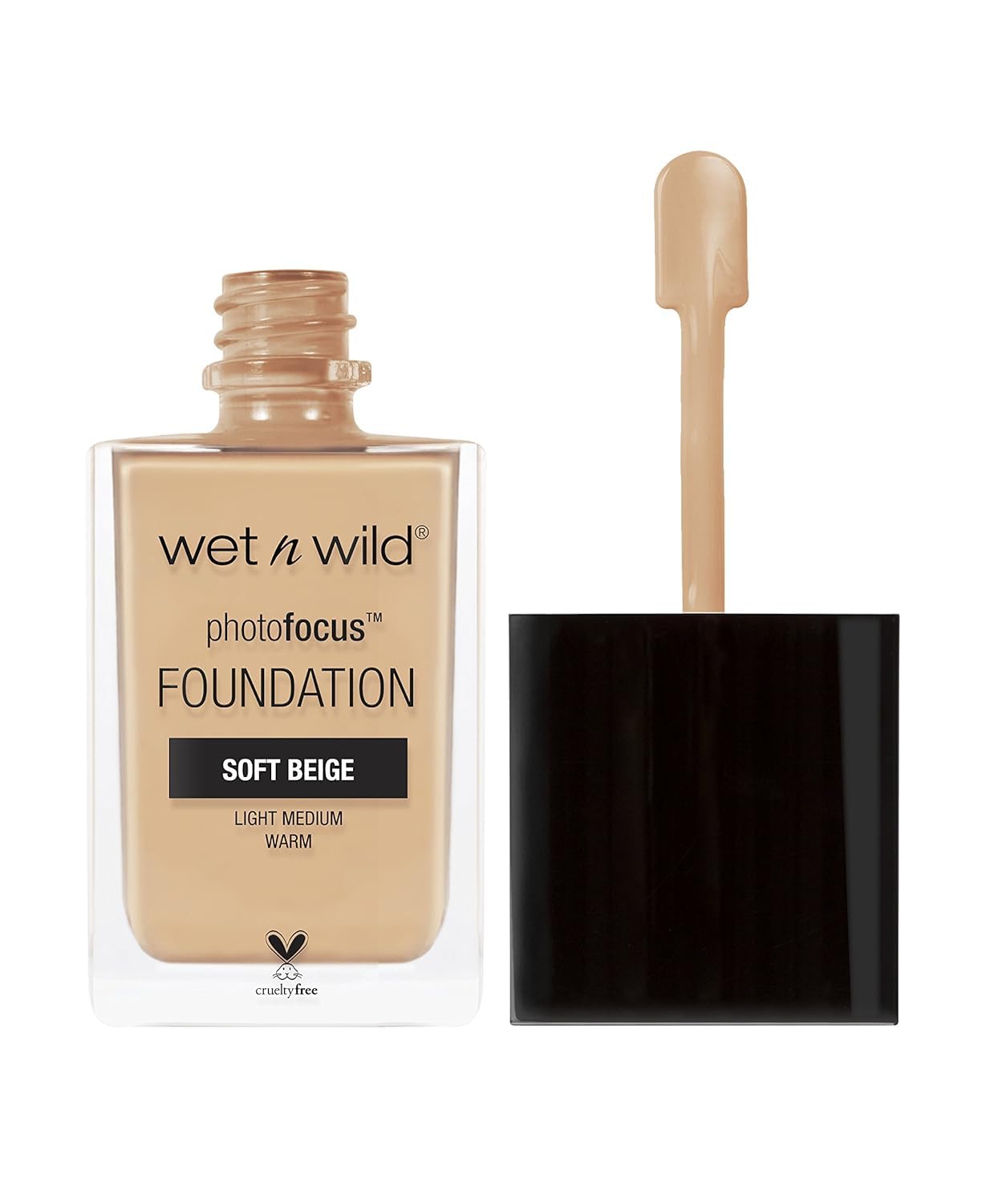Photo Focus Foundation Matte, High-coverage Foundation with Light-adjusting Complex for a White Cast-free Effect and a Camera-ready Makeup, Matte Finish, Vegan, Soft Beige