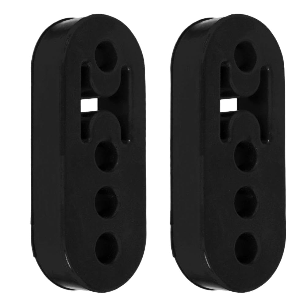 Exhaust Rubber Hanger Insulator Bushing Mount with 4 Holes Adjustable Shock Absorber Bracket Compatible with Automotive(2PCS)
