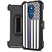 Customerfirst Designed for Motorola Moto G Play 2021 with Built In Screen, Belt Clip Holster Kickstand Protective Hybrid Cover Heavy Duty Armor Defender Shockproof Rugged Phone Case (Blue Flag)