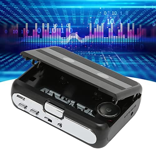 Bluetooth Cassette Player with Auto Reverse, Bluetooth 5.0 Wireless Streaming & FM Radio, Portable Tape Player for Headphones Speakers Car Stereo‌ (Black)