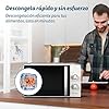 Microondas Grunkel con grill de 800w y 25 litros de capacidad MWG-25MA con 5 niveles de potencia, descongelacion y plato de 24,5cm. (Con Grill) #4