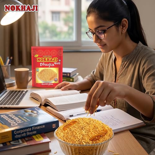 Image of Bikaneri Bhujia | Exotic Spice Blend Sev | Made with Pure Moth Dal | Cottonseed Oil | No Palm Oil, No Artificial Colours| Ready-to-Eat Tea Time Savory | Rajasthani Bikaneri Pure Moth Snack (400 g (pack of 1))
