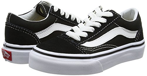 Vans Kids' Old Skool Skate Shoes Black/White, 1 Little Kid #TOP6