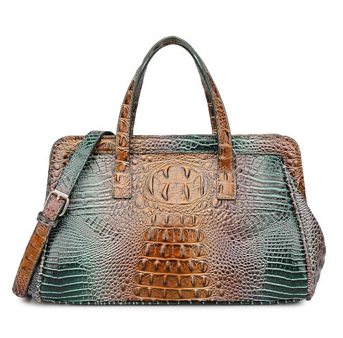 Image of Makcr Joacbv Women Fashion Crocodile Print Handbag Shoulder Satchel Top Handle Crossbody Bag