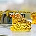 2.4inch Crystal Glass Golden Toad Figurine Collectibles Feng Shui Wealth Lucky Money Frog Statue Home Office Decoration,Lucky Gift