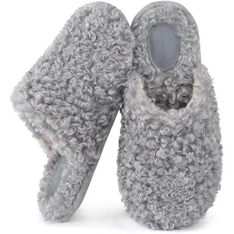 Snug Leaves Women's Furry Scuff Slippers Cover