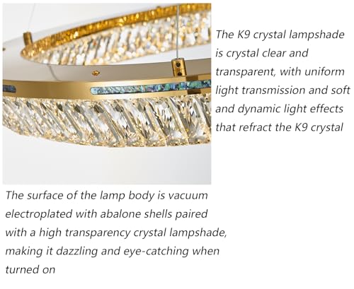 Lustre en cristal moderne haut de gamme plafonnier chic suspendu en verre pour un éclat unique