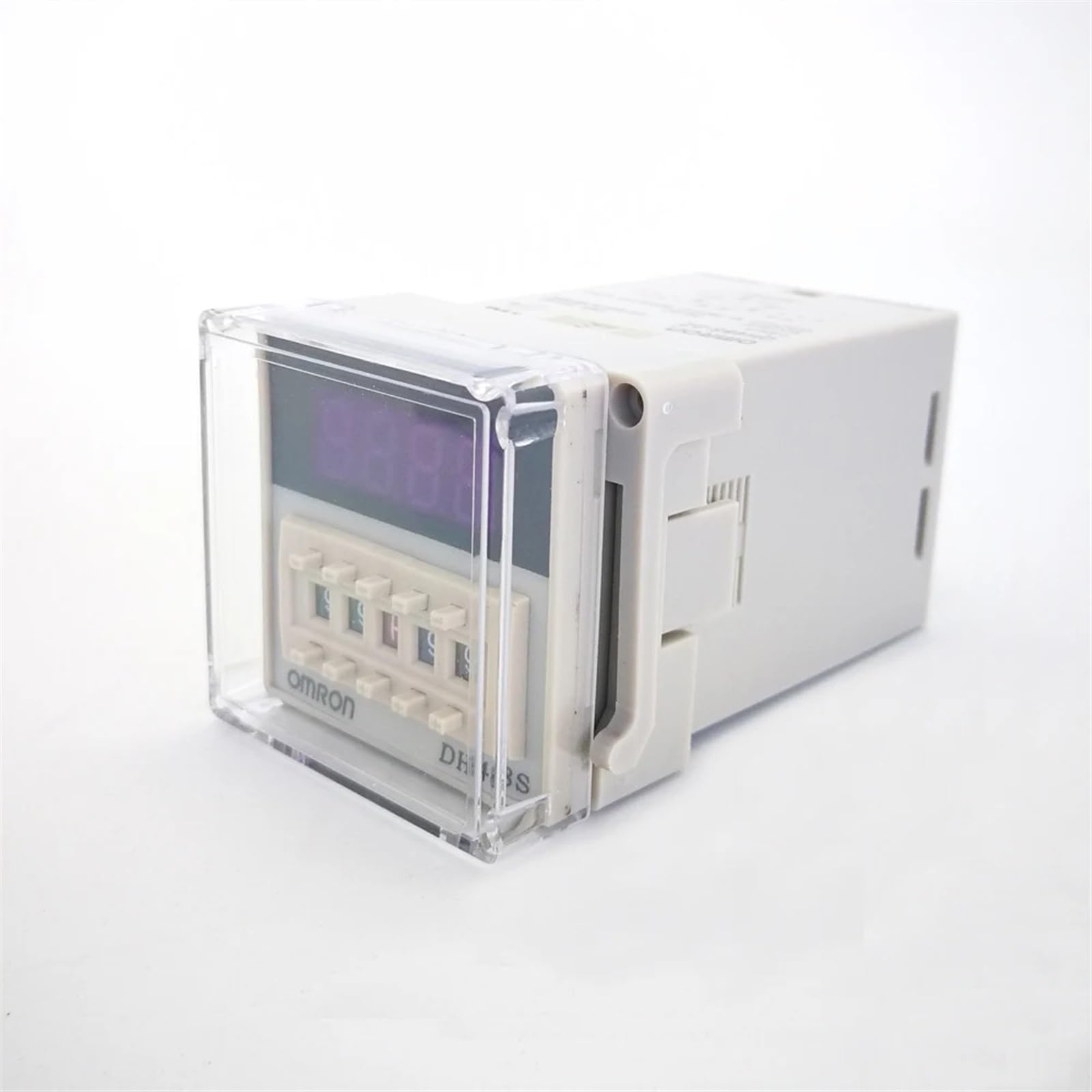 Relè temporizzato Digitale DH48S-2Z 0,01 s-99h99m Relè di Ritardo orario DC24V 12V 380V 110VAC con Base Presa (Size : 110VAC)