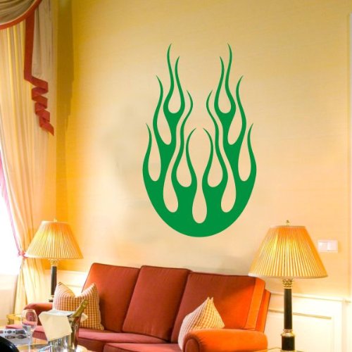Wandtattoo Flamme 80x44 Cm – Selbstklebende Deko Für Wohnzimmer, Kinderzimmer, Büro & Mehr