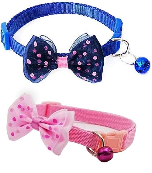 RvPaws 1 Pcs Blue Color and 1 Pcs Pink Color Dog Cat Pet Bowknot Cute Bow Tie Bell Adjustable Puppy Kitten Necktie Collar (Buy 1 Get 1 Free) (B09VC9W53K) Amazon Price History, Amazon Price Tracker