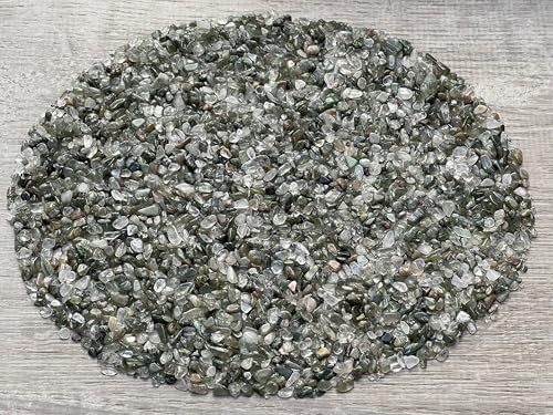 Green Prehnite-Large Chips – Natural Mini Green Prehnite-Large Stones, Crushed Undrilled Green Prehnite-Large, Semi-Tumbled Genuine Green Prehnite-Large (10 lbs Bulk)