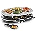 KLARSTEIN Steaklette - Raclette, Griglia da Tavolo, Raclette Grill, Raclette 8 Persone, Bistecchiera, Barbecue Party, Piastra in Pietra, 1500 Watt, Mantenimento Calore, Antiaderente, 4-in-1, Nero