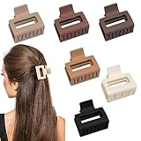 6 Pack Claw Clips Hair Clips for Women Girls Medium Rectangle 2 Inch Small Hair Clips for Thin or Medium Thick Hair