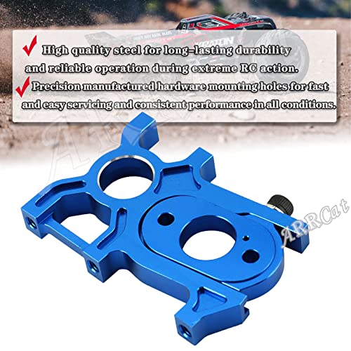 Arrcat For 1/8 Arrma Typhon/Arrma Kraton/Arrma Outcast/Arrma Senton/Arrma Talion/Arrma Notorious Blx Rc Upgrades Part,Aluminum Motor Mount Hops Up For Arrma 1/8 Scale Blx Motor, Replace #Ar310446,Blue #TOP2