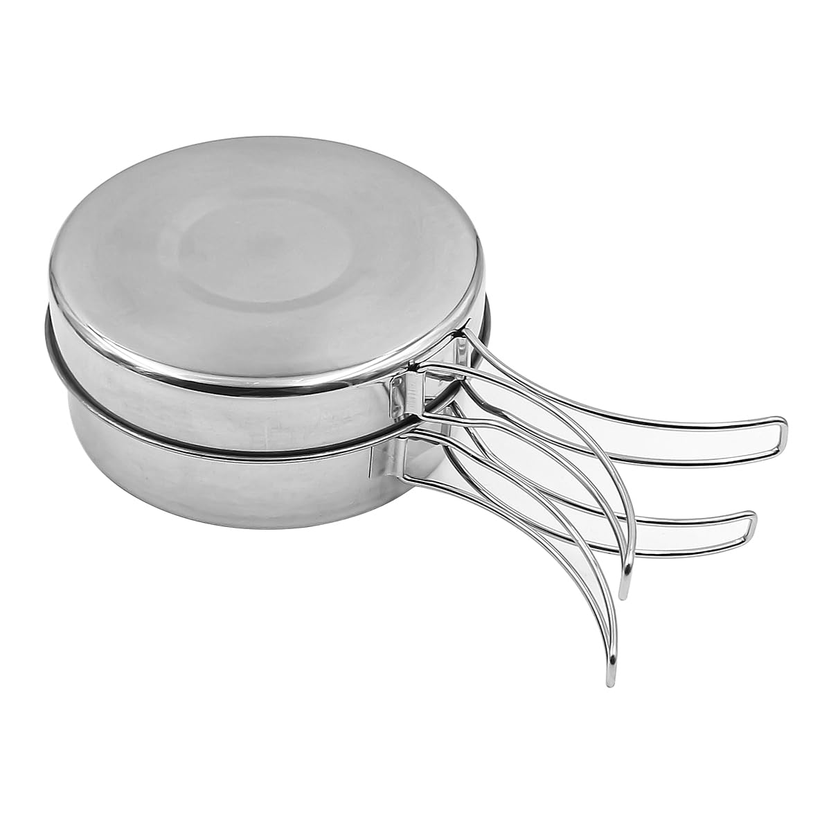 Set di Pentole da Campeggio da 8 Pezzi Kit da Cucina Portatile da Campeggio in Acciaio Inossidabile Set di Pentole da Campeggio per Escursionismo con Zaino in Spalla da Picnic