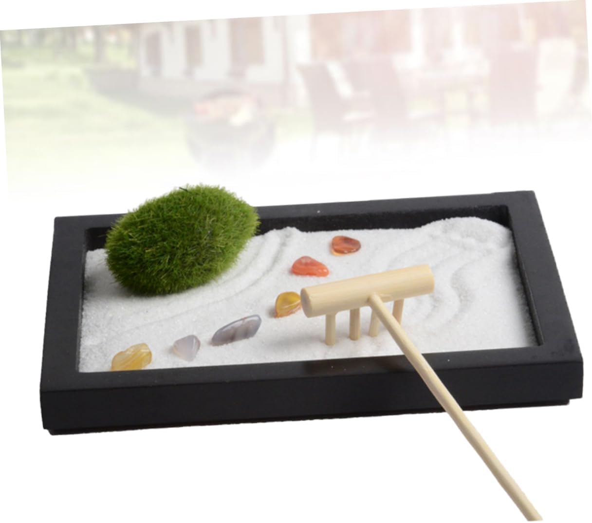 PAREKS 2pcs Miniature Landscape with Sands Meditation Garden Miniature Landscape Sand Table Decoration Zen Garden Miniature Landscape Desktop Decorate/2391