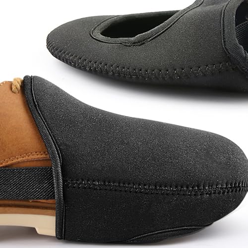 Protectores de zapatos de neopreno medios con banda elástica antideslizante, impermeables y cortaviento para ciclismo, caminata y carrera miniatura 5