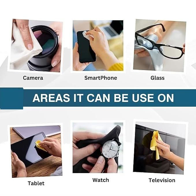 Image of DIC 300ml Lens Cleaning Solution Spray with Microfiber Cloth Contain NO Detergent-NO foam-for Spectacles, Sunglasses, Eyeglasses, Mobile, PC, Laptop, TV&Camera - Pack of 2