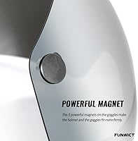Vista 3 de FUNWICT Gafas magnéticas para casco de bicicleta, quitablesdesmontables viseras para el casco de bicicleta de ciclismo FW001