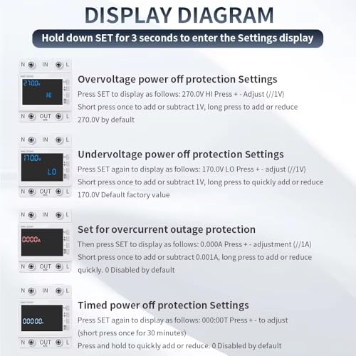 Image of XPR3SS KWS-302WF 8in1 Parameter Display 63A WIFI Smart Switch Circuit Breaker Energy Meter KWh Power Metering Timer Relay Remote Control Over Voltage Under Voltage Over Current Surge Protector
