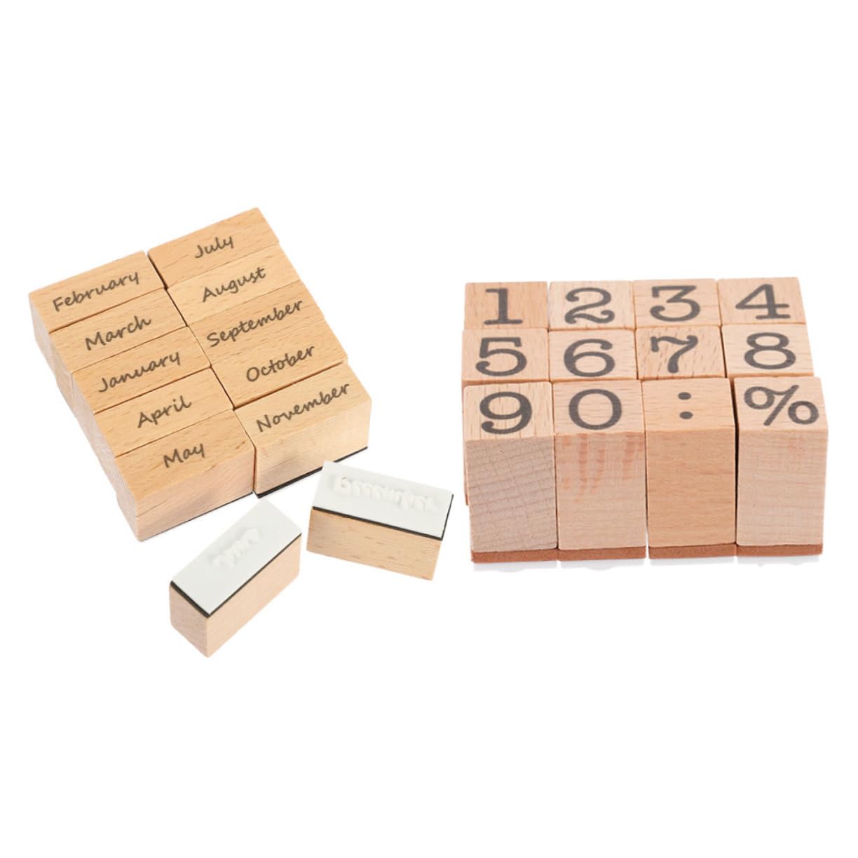 Housoutil 8 Set Timbri Decorativi per Timbri Mensili per Scrapbooking Creazioni Artigianali Stampo per Giorni Del Mese per Etichette Biglietti Mano