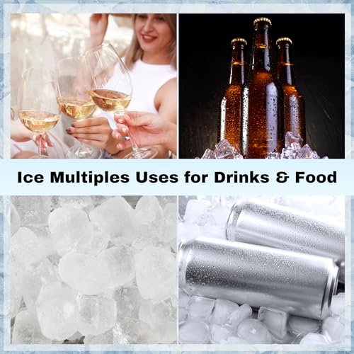 Image of Crystal Clear Premium Quality 10 Lbs Ice Bags Secure Drawstring Closure, Durable Heavy Duty Design for Easy Handling and Commercial Ice Machine Storage Thickness 1.5 Mil 38Microns Pack of (100)