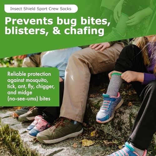 Kids Sport Crew Sock, Padded Athletic Crew Socks With Odorless & Invisible Permethrin Insect & Tick Protection4