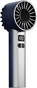 Mini Fans, Lightweight Adjustable Usb Rechargeable Rechargeable Fan with Led Digital Display,High-Speed Powerful Portable Portable Handheld Fan for Hiking Traveling Vacation Outdoor