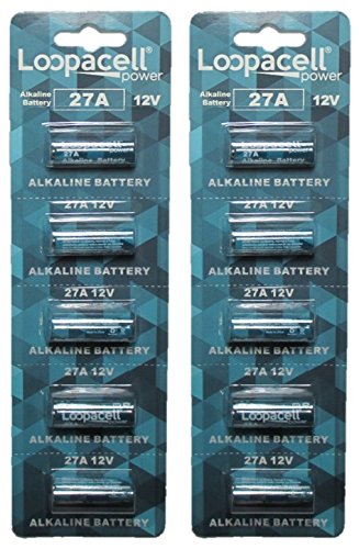 LOOPACELL 10 High Voltage 12v A27 27AE Batteries - 12V